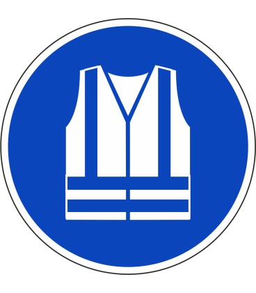 Schilder "Warnweste benutzen"