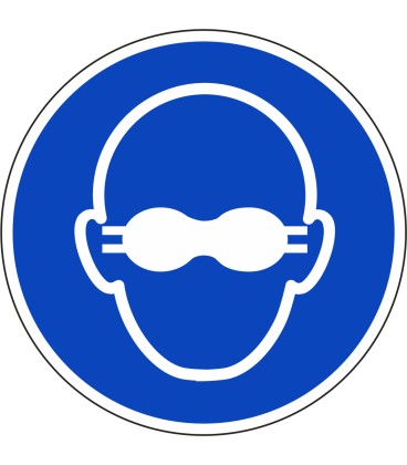 Aufkleber "weitgehend lichtundurchlässigen Augenschutz benutzen"