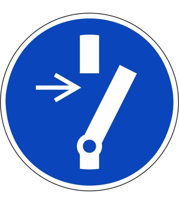 Schilder "vor Wartung oder Reparatur freischalten"