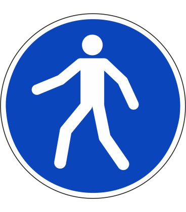 Schilder "Fußgängerweg benutzen"