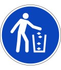 Schilder "Abfallbehälter benutzen"