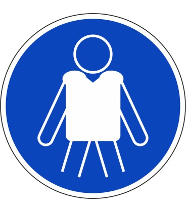 Schilder "Rettungsweste benutzen"