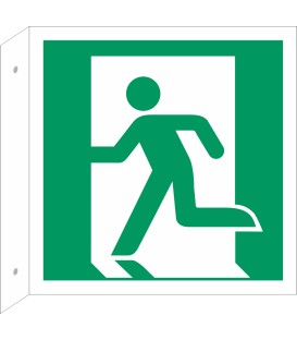 Schilder "Notausgang (links)" (rechtwinkliges Modell)