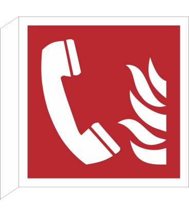 Schilder "Brandmeldetelefon" (rechtwinkliges Modell)