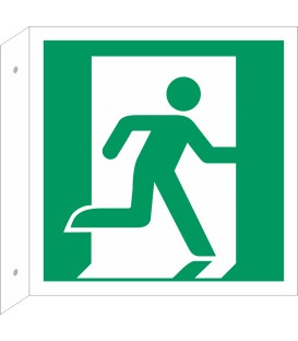Schilder "Notausgang (rechts)" (rechtwinkliges Modell)