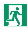 Schilder "Notausgang (rechts)" (rechtwinkliges Modell)