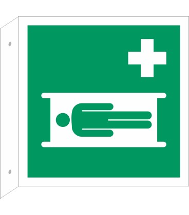 Schilder "Krankentrage" (rechtwinkliges Modell)