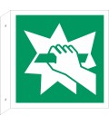 Schilder "Krankentrage" (rechtwinkliges Modell)