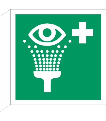 Schilder "Augenspüleinrichtung" (rechtwinkliges Modell)