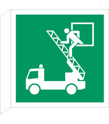 Schilder "Rettungsausstieg" (rechtwinkliges Modell)