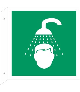 Schilder "Notdusche" (rechtwinkliges Modell)