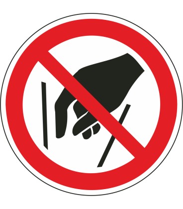 Schilder "Hineinfassen verboten"
