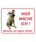 Anatolischer Hirtenhund  'Hier wache ich'-Schild (rot)
