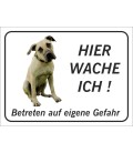 Anatolischer Hirtenhund 'Hier wache ich'-Schild (schwarz)