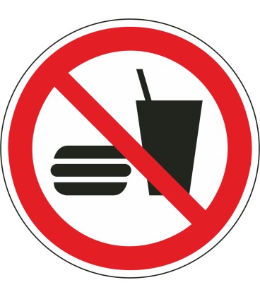 Schilder "Essen und Trinken verboten"