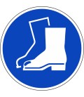 Aufkleber "Fußschutz benutzen"