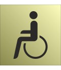 Schilder Behindertentoilette Gold-Look