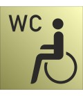 Schilder Behindertentoilette Gold-Look