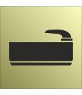 Schilder Baderaum Gold-Look