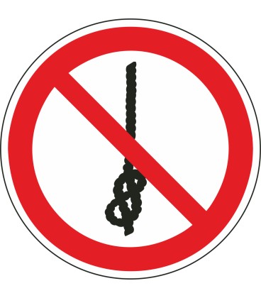 Schilder "Das Knoten von Seilen ist verboten"