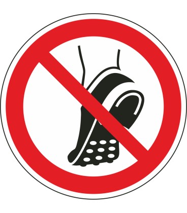 Schilder "Metallbeschlagenes Schuhwerk verboten"