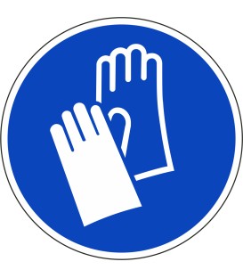 Aufkleber "Handschutz benutzen"