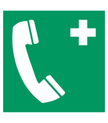 Schilder "Notruftelefon"