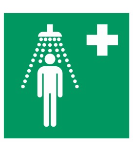 Schilder "Notdusche"