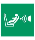 Schilder "Automatische Kindersitzerkennung und dessen Orientierung (CPOD)"