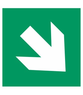 Schilder "Richtungsangabe rechts abwärts"