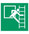 Aufkleber "Fluchtleiter"