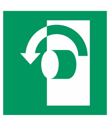 Aufkleber "Öffnet linksdrehend"