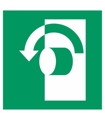 Aufkleber "Öffnet rechtsdrehend"