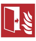 Aufkleber "Brandschutztür"