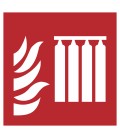 Aufkleber "Fest eingebaute Feuerlöschmittel-Batterie"