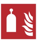 Aufkleber 'Auslösestation für Raumschutz'