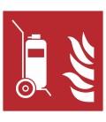 Schilder "Fahrbarer Feuerlöscher"