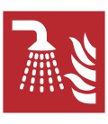 Schilder 'Wassernebelrohr'