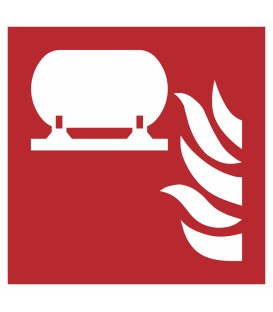 Schilder "Fest eingebaute Feuerlösch-Einrichtung"