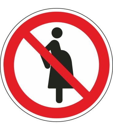 Aufkleber "Nicht für Schwangere"