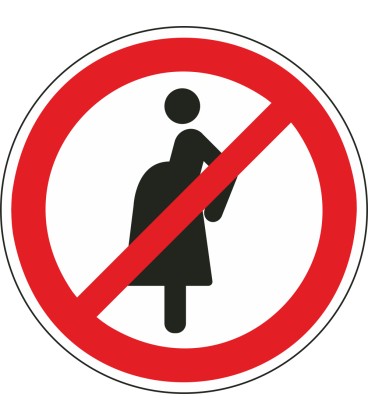 Aufkleber "Nicht für Schwangere"