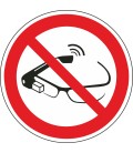 Aufkleber 'Benutzung von Datenbrillen verboten'