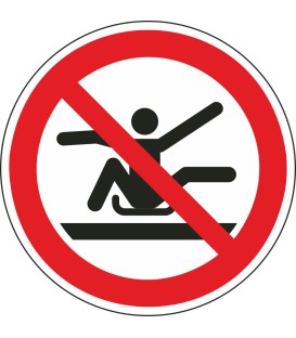 Aufkleber "Nicht aus Rodelschlitten herausstrecken"