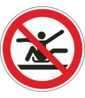Aufkleber "Nicht aus Rodelschlitten herausstrecken"