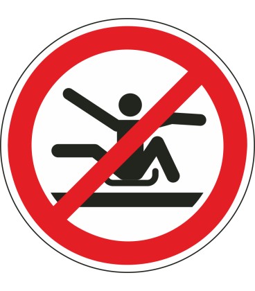Aufkleber "Nicht aus Rodelschlitten herausstrecken"