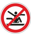 Aufkleber "Nicht aus Rodelschlitten herausstrecken"