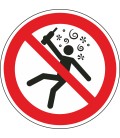 Schilder 'Nicht für Personen in berauschtem Zustand'