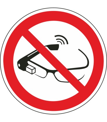Schilder "Benutzung von Datenbrillen verboten"