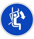 Aufkleber 'Sicherheitsbügel des Sessellifts schließen'