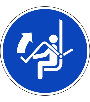 Aufkleber "Sicherheitsbügel des Sessellifts öffnen"